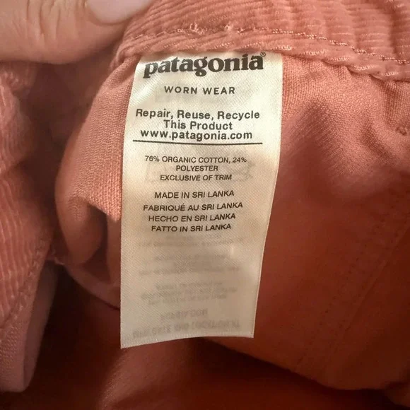 Patagonia Pink Corduroy Shorts Stand Up Size 18 - Picture 6 of 9